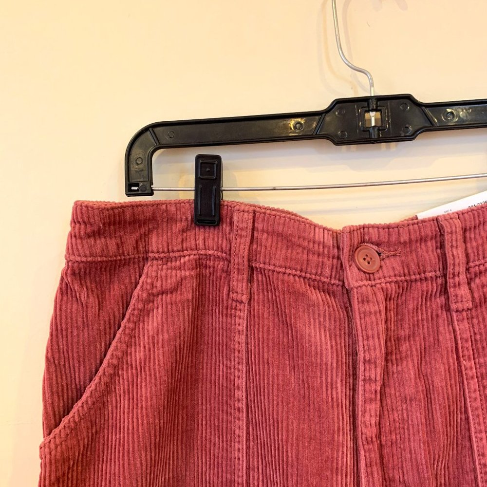 Wide-leg Cropped Corduroy Pants
